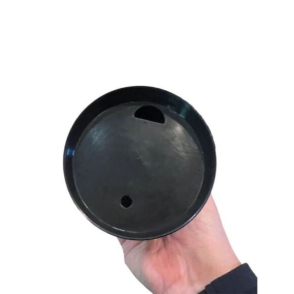 Starbucks 1998 Swirls Travel Tumbler Black 16oz Double-Wall Insulated - Picture 5 of 6